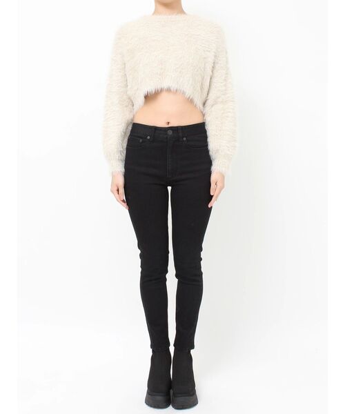 MURUA（ムルーア）の「バイカラーMIXシャギーニット（ニット/セーター・レディース・グレー/ブルー/アイボリー/オレンジ/ネイビー・FREE）」の19枚目の写真