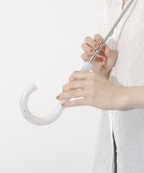 SMELLY（スメリー）の「Wpc.　ウェビーアンブレラ（長傘・レディース・オフホワイト/ラベンダー・FREE）」の3枚目の写真