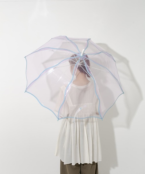 SMELLY（スメリー）の「Wpc.　ウェビーアンブレラ（長傘・レディース・オフホワイト/ラベンダー・FREE）」の9枚目の写真