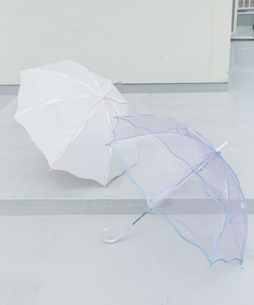 SMELLY（スメリー）の「Wpc.　ウェビーアンブレラ（長傘・レディース・オフホワイト/ラベンダー・FREE）」の13枚目の写真