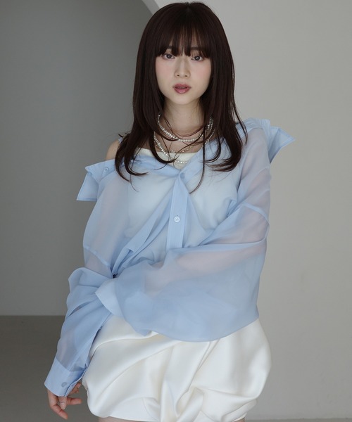 セール】シアー2WAYシャツ（シャツ/ブラウス）｜EIMY ISTOIRE