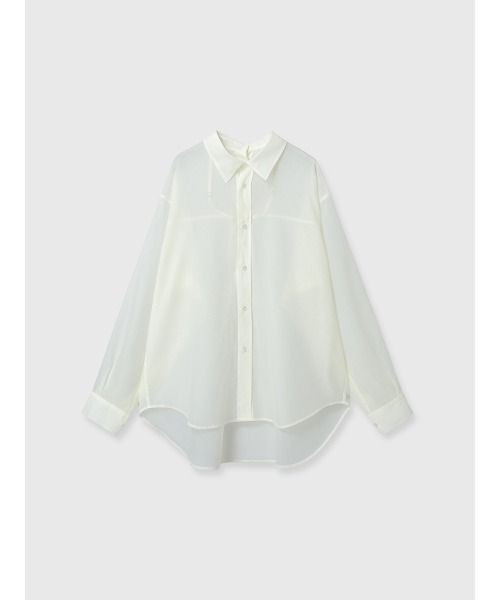 EIMY ISTOIRE（エイミーイストワール）の「シアー2WAYシャツ（シャツ/ブラウス・レディース・アイボリー/サックスブルー/ピンク・F）」の22枚目の写真