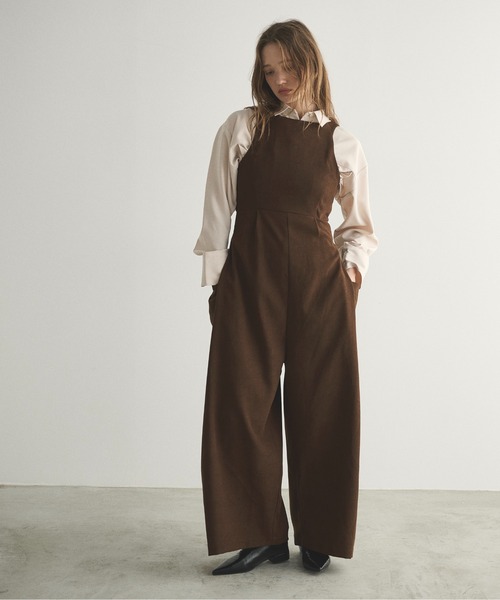 セール】サイドポケットコーデュロイオールインワン（サロペット