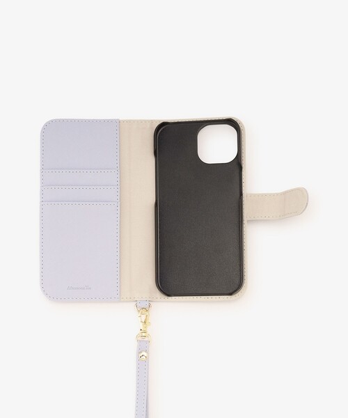 Afternoon Tea（アフタヌーンティー）の「シンプルビジューiPhone15/14/13ケース（スマホケース/カバー・レディース・ライトブルー/ベージュ・ONE SIZE）」の4枚目の写真