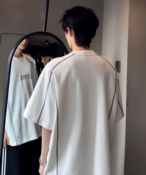 MGV(エムジーヴィー)の「ステッチデザインロゴカットソー(Tシャツ/カットソー・メンズ・ブラック/ホワイト・MEDIUM/LARGE/X-LARGE)」の7枚目の写真