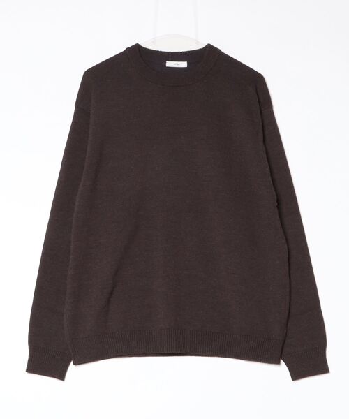 [ATON] WOOL WASHI CREWNECK SWEATER — шерстяной свитер с Washi-эффектом
