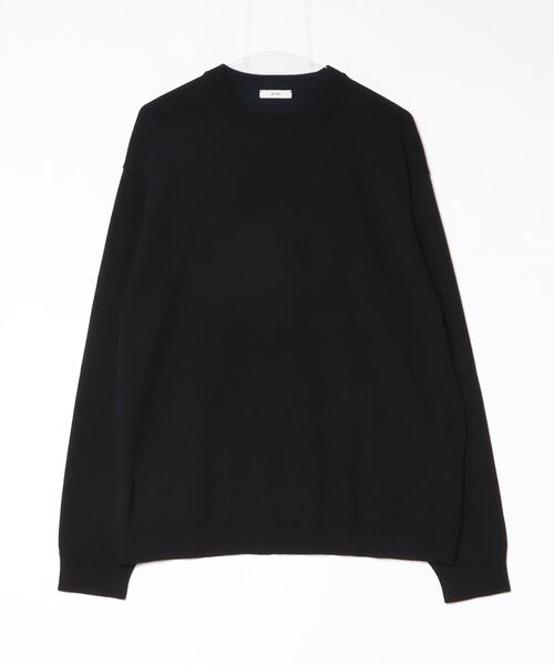 ATON(エイトン)の「【ATON】WOOL WASHI CREWNECK SWEATER(ニット/セーター・メンズ・ブラウン/ブラック・6/4)」の2枚目の写真