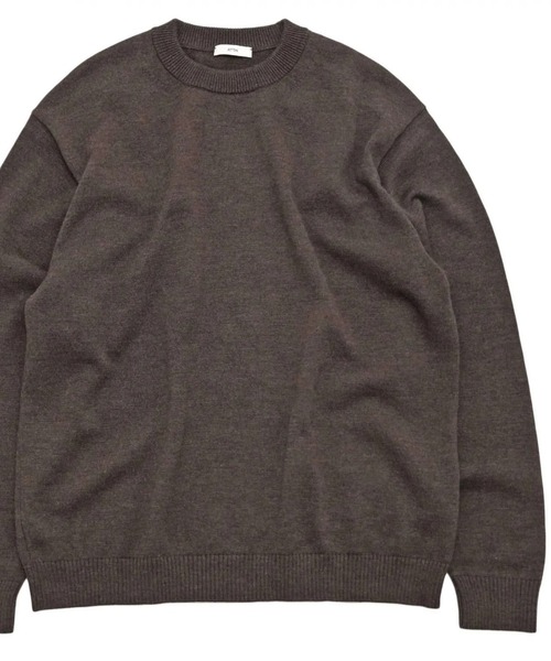 ATON(エイトン)の「【ATON】WOOL WASHI CREWNECK SWEATER(ニット/セーター・メンズ・ブラウン/ブラック・6/4)」の8枚目の写真