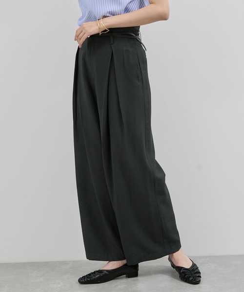 VIS（ビス）の「ボックスタックリラックスパンツ（その他パンツ・レディース・ベージュ/チャコールグレー・FREE）」の17枚目の写真