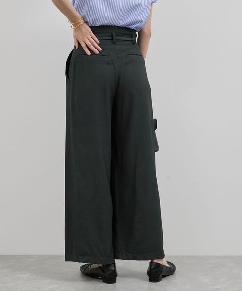 VIS（ビス）の「ボックスタックリラックスパンツ（その他パンツ・レディース・ベージュ/チャコールグレー・FREE）」の18枚目の写真