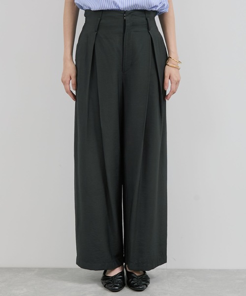 VIS（ビス）の「ボックスタックリラックスパンツ（その他パンツ・レディース・ベージュ/チャコールグレー・FREE）」の20枚目の写真