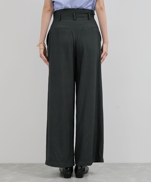 VIS（ビス）の「ボックスタックリラックスパンツ（その他パンツ・レディース・ベージュ/チャコールグレー・FREE）」の10枚目の写真