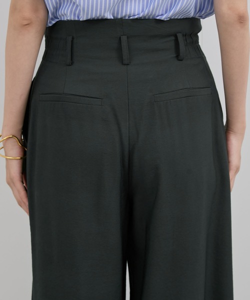 VIS（ビス）の「ボックスタックリラックスパンツ（その他パンツ・レディース・ベージュ/チャコールグレー・FREE）」の12枚目の写真