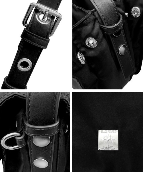 BLACKPURPLE（ブラックパープル）の「【日本未発売/WEB限定】BLACK PURPLE(ブラックパープル)/3WAY 軽量 ショルダー クロスバッグ ポーチ/3-Way Cloud Bag-M（ショルダーバッグ・レディース・ブラック・FREE）」の22枚目の写真