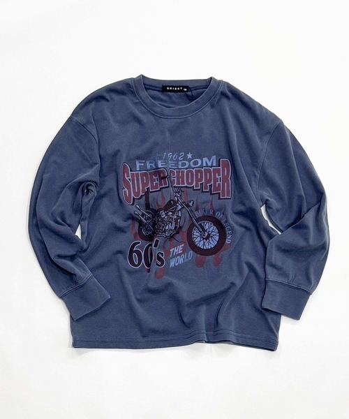 なかちゃん STONE  ロンT 3XL ビッグサイズ セール】キッズ ピグメントプリント オーバーサイズ ロンT（T