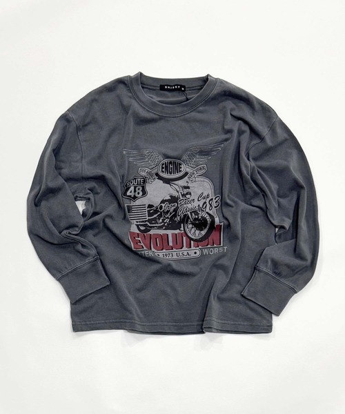 なかちゃん STONE  ロンT 3XL ビッグサイズ セール】キッズ ピグメントプリント オーバーサイズ ロンT（Tシャツ