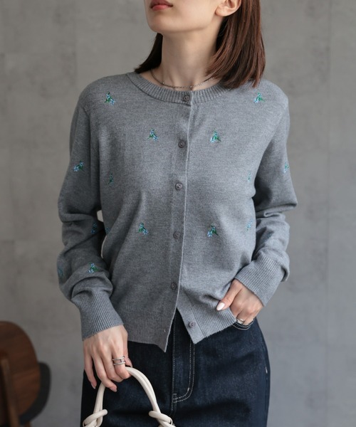 45rpm花模様カーディガン 美品✨45rpm 45R フロート小花ミックス