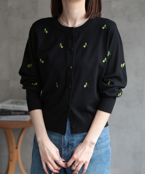 HANAEMORI 花柄刺繍 長袖カーディガン 　新品未使用♡ 2025年最新】ハナエモリ カーディガンの人気アイテム - メルカリ