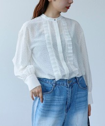 Cepica | フロントプリーツドットブラウス(シャツ/ブラウス)