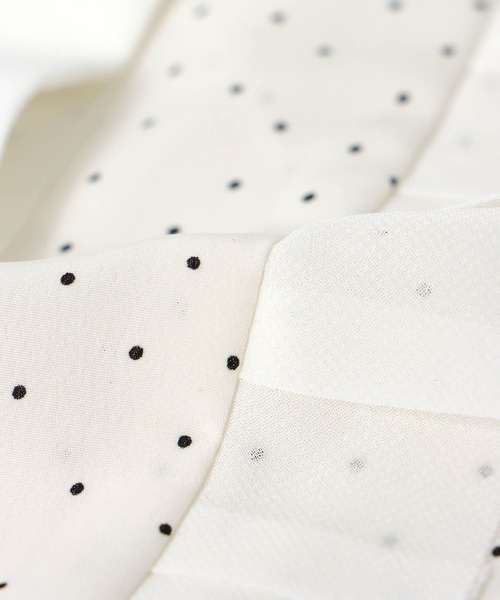 Cepica（セピカ）の「フロントプリーツドットブラウス（シャツ/ブラウス・レディース・ホワイト/ブラック・FREE）」の8枚目の写真