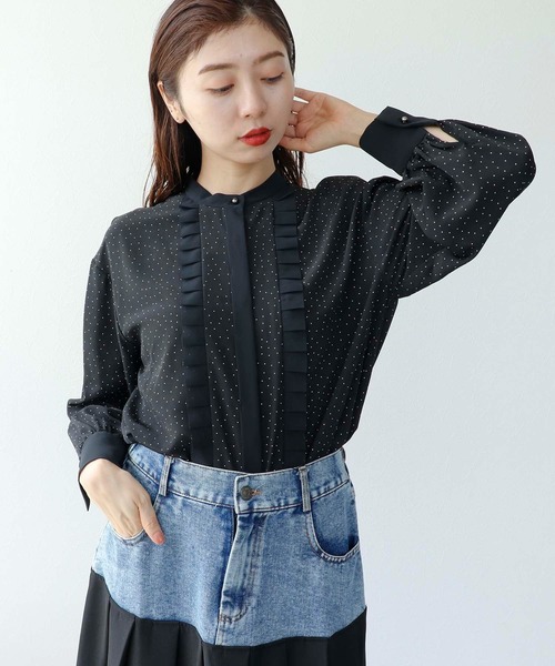 Cepica（セピカ）の「フロントプリーツドットブラウス（シャツ/ブラウス・レディース・ホワイト/ブラック・FREE）」の16枚目の写真