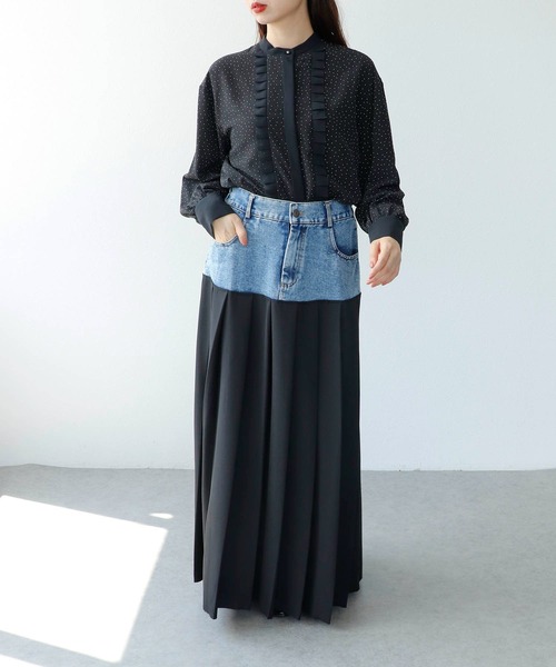 Cepica（セピカ）の「フロントプリーツドットブラウス（シャツ/ブラウス・レディース・ホワイト/ブラック・FREE）」の17枚目の写真