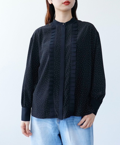 Cepica（セピカ）の「フロントプリーツドットブラウス（シャツ/ブラウス・レディース・ホワイト/ブラック・FREE）」の18枚目の写真