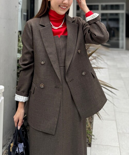 セール】《セットアップ対応》ウォッシャブルウール調ストレッチダブル