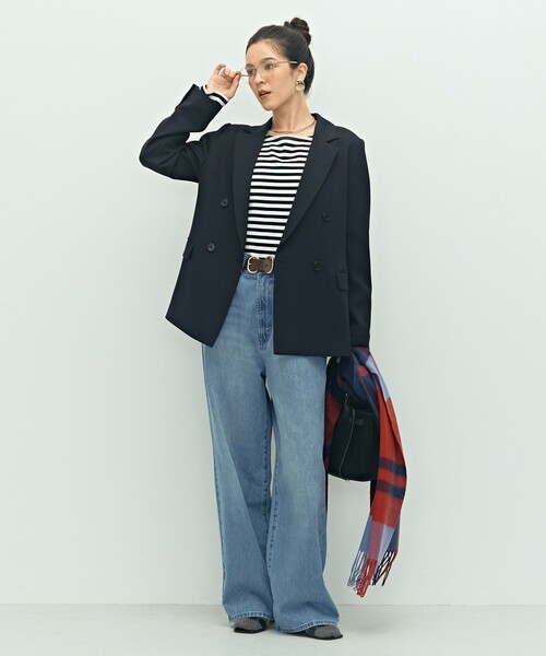 NOLLEY’S(ノーリーズ)の「《セットアップ対応》ウォッシャブルウール調ストレッチダブルジャケット(テーラードジャケット・レディース・ネイビー/ベージュ/ブラウン・40/38/36/34)」の22枚目の写真