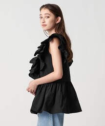 UNITED ARROWS ユナイテッアローズ　バックフリル　ブラックブラウス UNITED ARROWS（ユナイテッドアローズ）の「パイピング バック