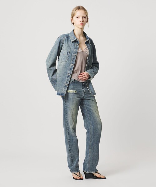 ATTISESSION＞スリム ストレート デニム パンツ（その他パンツ