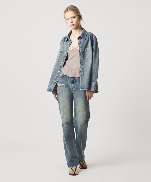 ATTISESSION＞スリム ストレート デニム パンツ（その他パンツ