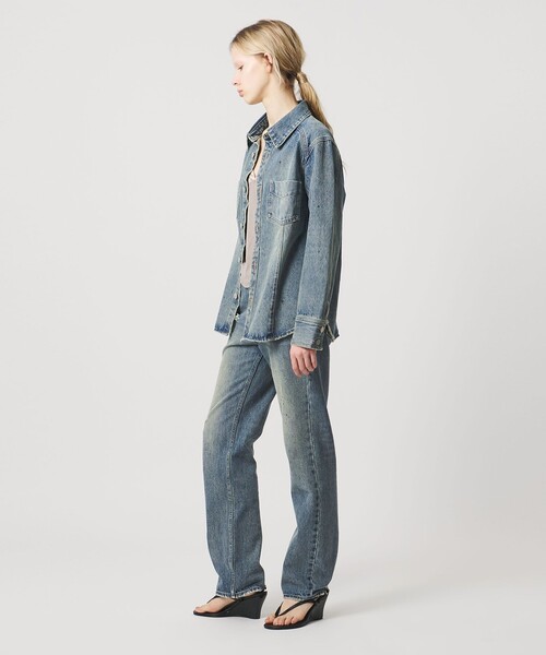 ATTISESSION(アティセッション)の「<ATTISESSION>スリム ストレート デニム パンツ(その他パンツ・レディース・コバルトブルー・36/38)」の4枚目の写真