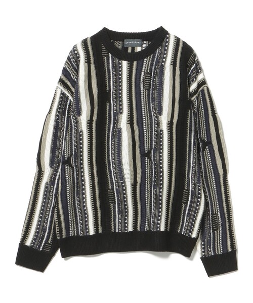 BEAMS HEART（ビームスハート）の「アソート レトロ クルーネック ニット（ニット/セーター・メンズ・ブラック/ベージュ/ブラウン・LARGE/MEDIUM/SMALL）」の16枚目の写真