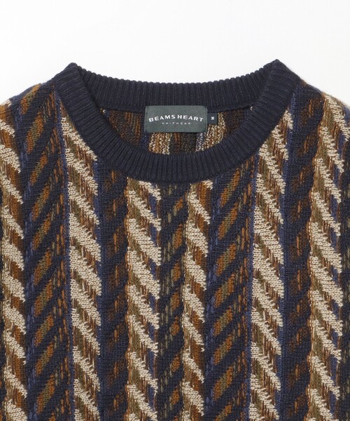 BEAMS HEART（ビームスハート）の「アソート レトロ クルーネック ニット（ニット/セーター・メンズ・ブラック/ベージュ/ブラウン・LARGE/MEDIUM/SMALL）」の20枚目の写真