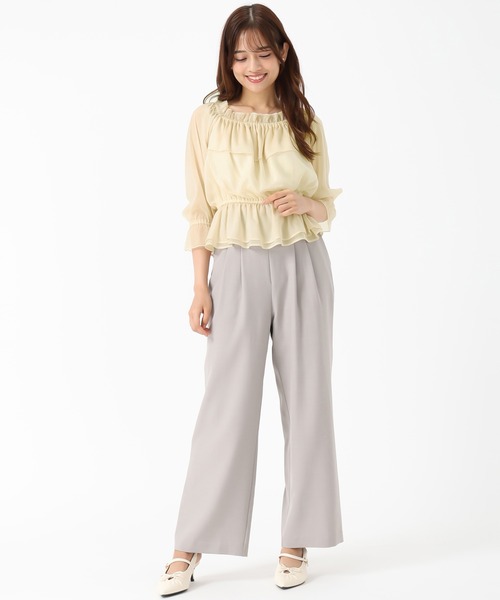MISCH MASCH(ミッシュマッシュ)の「フリルラメシアーブラウス(シャツ/ブラウス・レディース・ブラウン/ラベンダー/アイボリー・フリ-)」の15枚目の写真
