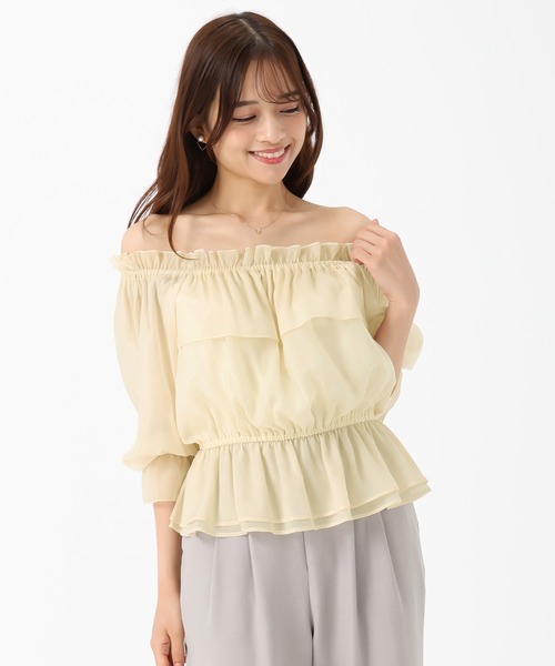 MISCH MASCH(ミッシュマッシュ)の「フリルラメシアーブラウス(シャツ/ブラウス・レディース・ブラウン/ラベンダー/アイボリー・フリ-)」の18枚目の写真