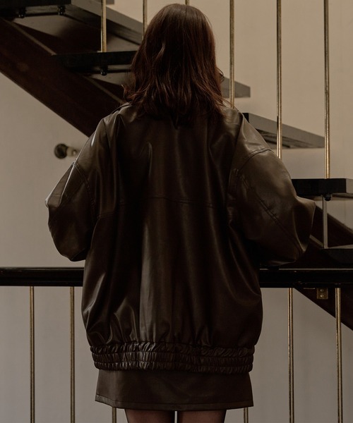 mideal（マイディール）の「over design blouson / オーバーデザインブルゾン（ブルゾン・レディース・ブラック/ブラウン・FREE）」の8枚目の写真