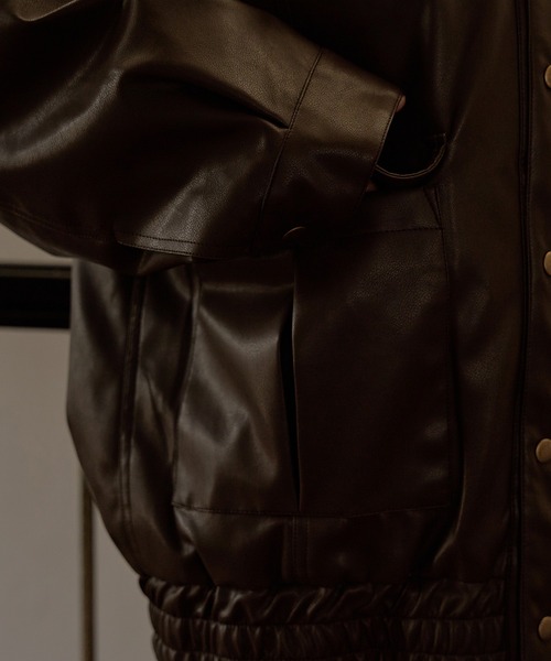 mideal（マイディール）の「over design blouson / オーバーデザインブルゾン（ブルゾン・レディース・ブラック/ブラウン・FREE）」の13枚目の写真