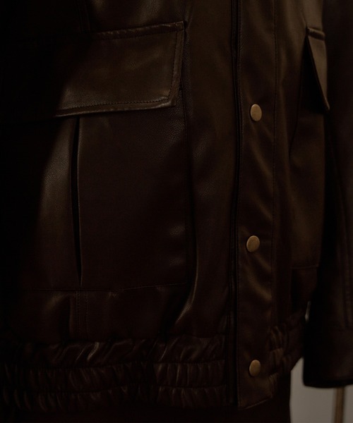 mideal（マイディール）の「over design blouson / オーバーデザインブルゾン（ブルゾン・レディース・ブラック/ブラウン・FREE）」の14枚目の写真