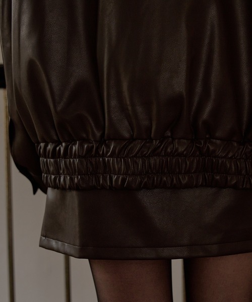 mideal（マイディール）の「over design blouson / オーバーデザインブルゾン（ブルゾン・レディース・ブラック/ブラウン・FREE）」の16枚目の写真