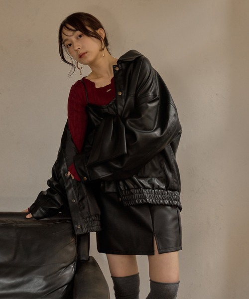 mideal（マイディール）の「over design blouson / オーバーデザインブルゾン（ブルゾン・レディース・ブラック/ブラウン・FREE）」の22枚目の写真