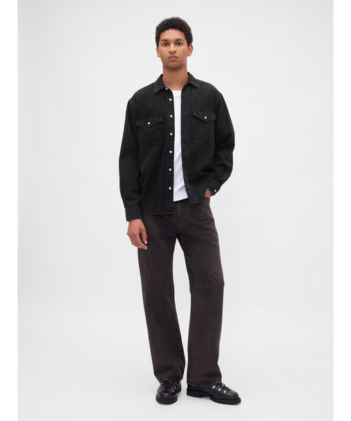 GAP（ギャップ）の「ウルトラソフトデニム リラックスシャツ（シャツ/ブラウス・メンズ・ブラック/カーキ/レッド系その他/インディゴブルー・XS/S/M/L/XL）」の5枚目の写真