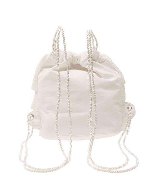 merry jenny（メリージェニー）の「フリルミルフィーユバックパック（バックパック/リュック・レディース・オフホワイト/ブラウン・FREE）」の9枚目の写真