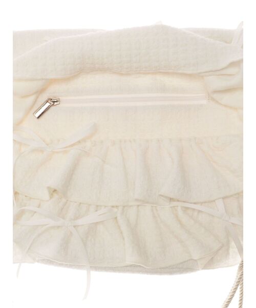 merry jenny（メリージェニー）の「フリルミルフィーユバックパック（バックパック/リュック・レディース・オフホワイト/ブラウン・FREE）」の4枚目の写真