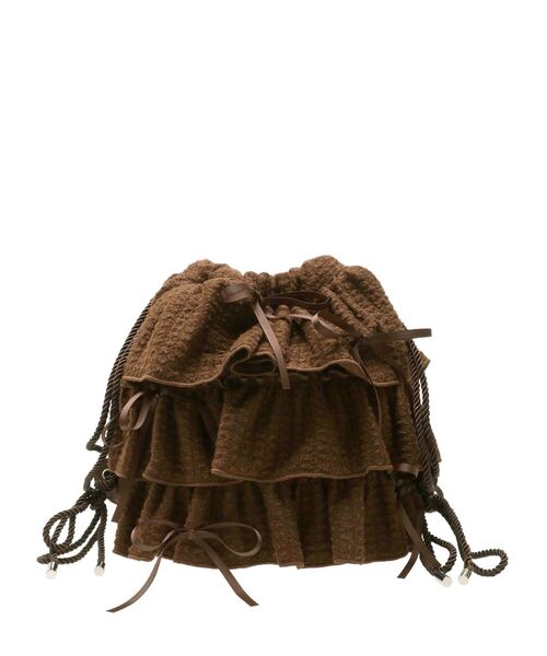 merry jenny（メリージェニー）の「フリルミルフィーユバックパック（バックパック/リュック・レディース・オフホワイト/ブラウン・FREE）」の6枚目の写真