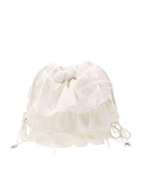 merry jenny（メリージェニー）の「フリルミルフィーユバックパック（バックパック/リュック・レディース・オフホワイト/ブラウン・FREE）」の7枚目の写真