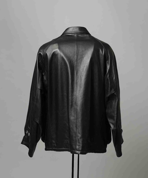 UNISEX》Sheep Leather Front Button Single Blouson/シープ