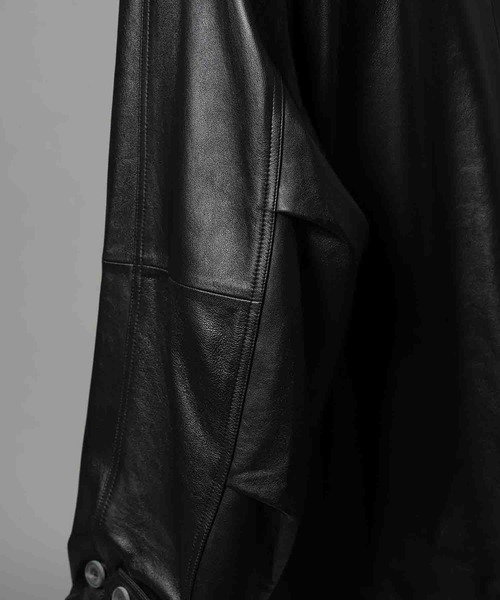 UNISEX》Sheep Leather Front Button Single Blouson/シープレザー