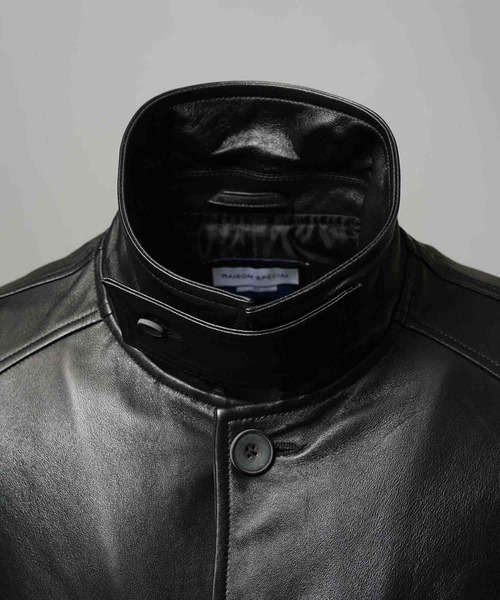 UNISEX》Sheep Leather Front Button Single Blouson/シープレザー